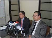 imagen: Presidente Bancóldex Santiago Rojas y Ministro de Comercio Sergio Díaz-Granados